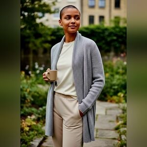 LOFT Gray Women's Cardigan Size Small